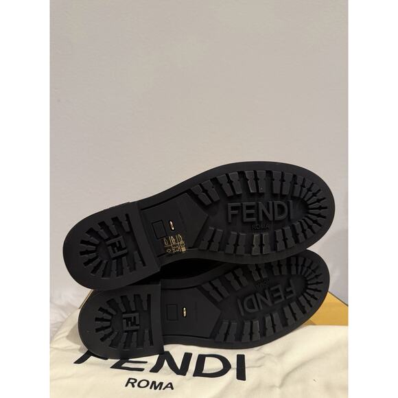 Fendi Filo FF Logo Zucca Monogram Jacquard Rockoko Chenille Knee High Boot - Picture 11 of 16